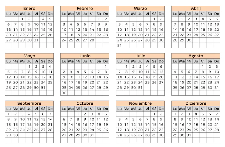 Calendario de 2025