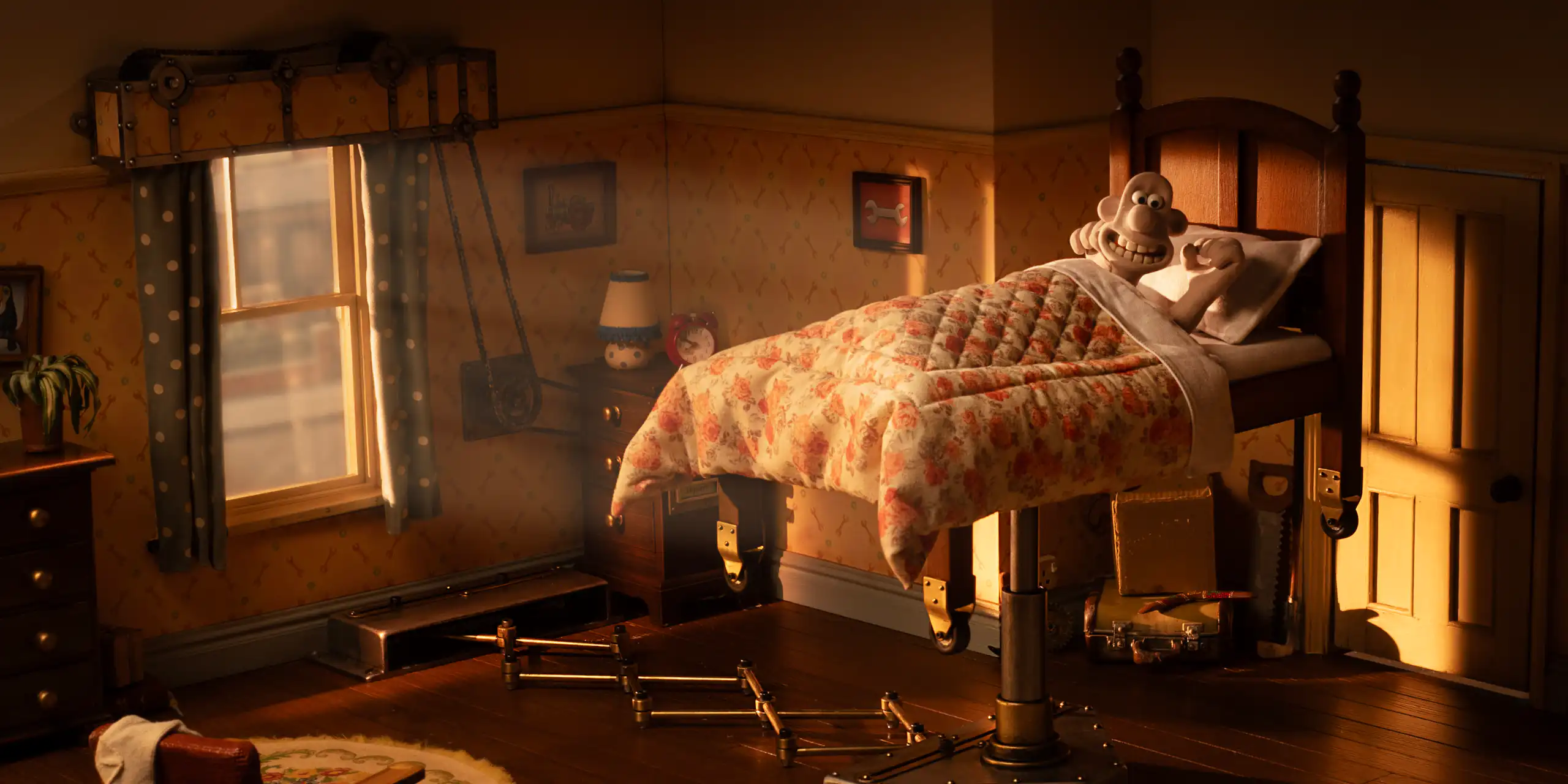 Wallace in bed