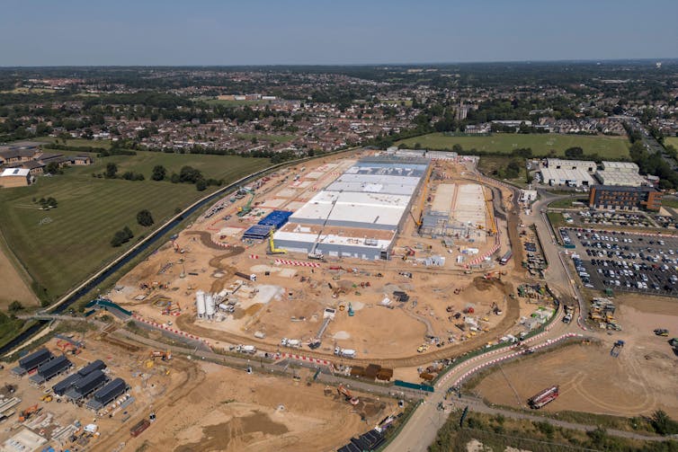 Novo data center do Google em Hertfordshire.