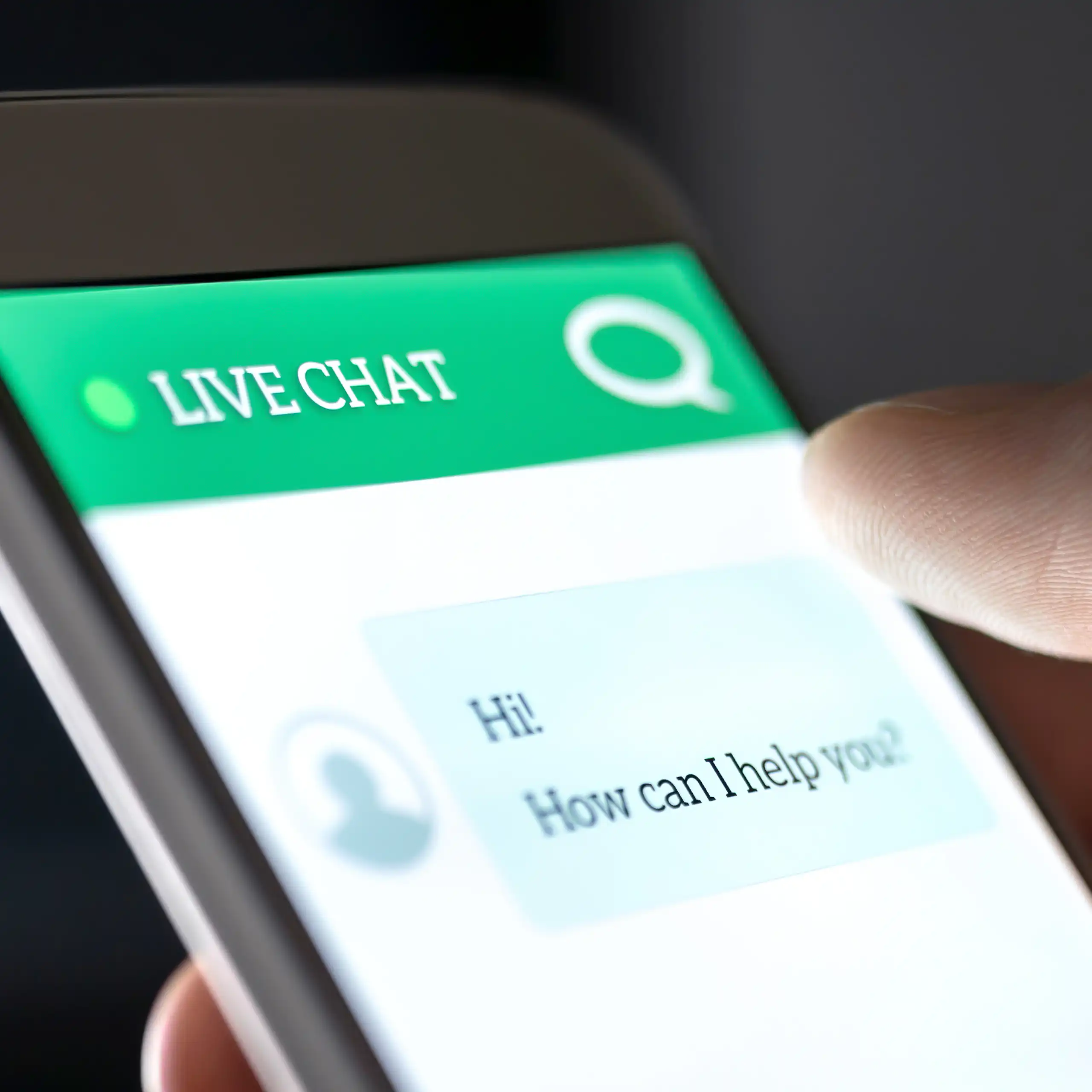 chatbot conversation on a mobile phone screen