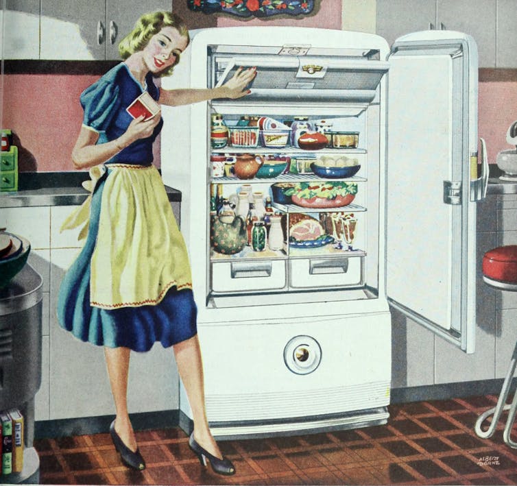 A refrigerator advertisement from The Ladies' Home Journal.