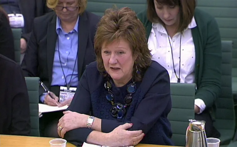 Alexis Jay soeaks in a Home Affairs Select Committee meeting
