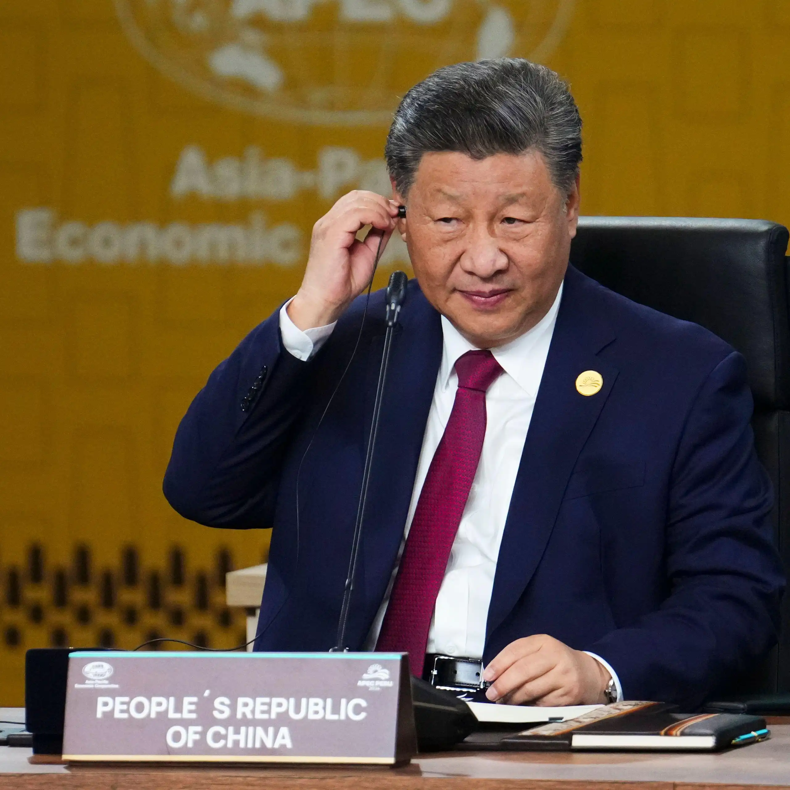 President Xi at an economic conference in Peru in 2024.