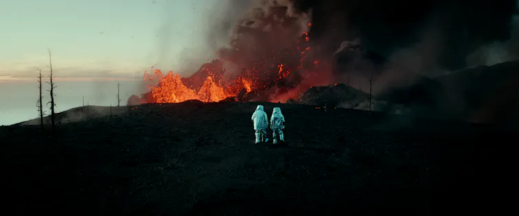 The volcano erupting in the series La Palma.