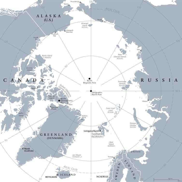 A map of the Arctic