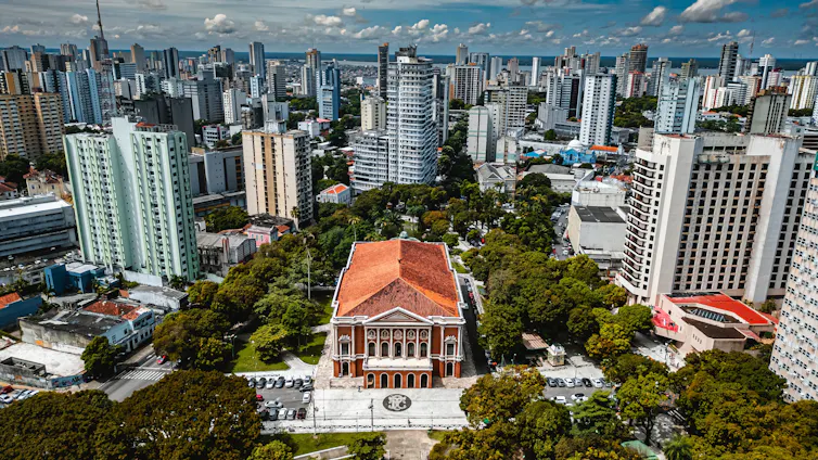Brazilian city with skyscrapers