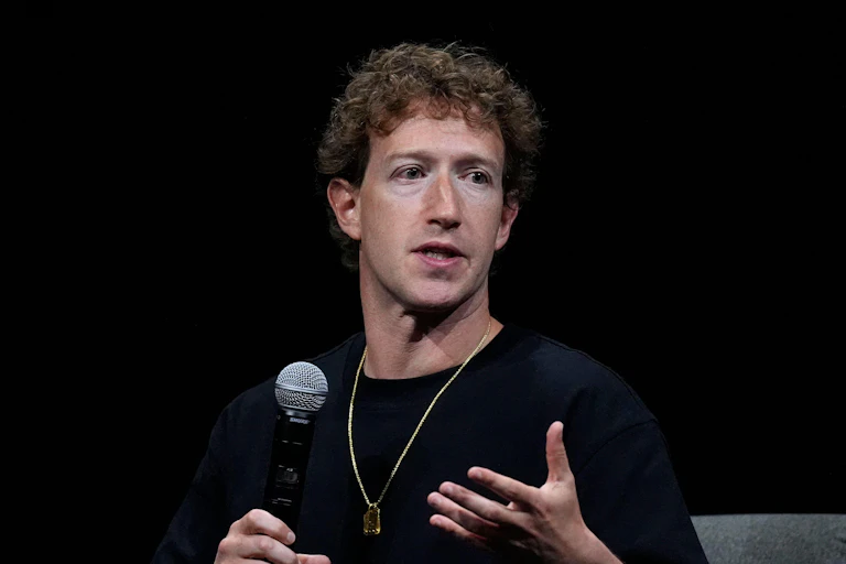 Mark Zuckerberg with microphone