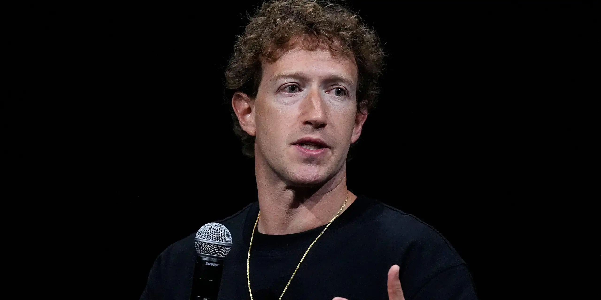 Mark Zuckerberg with microphone
