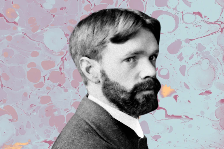 D H Lawrence in black and white