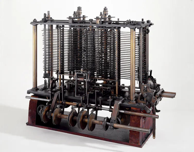 Charles Babbage's analytical machine.