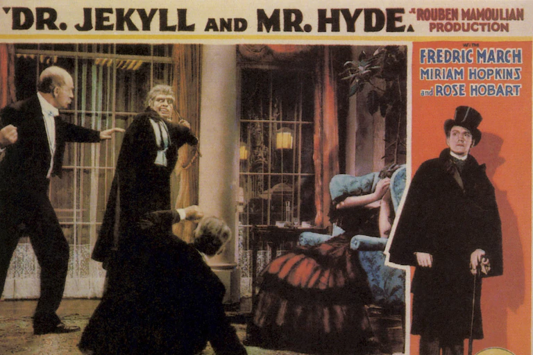 A poster from the 1931 film "Dr. Jekyll and Mr. Hyde"