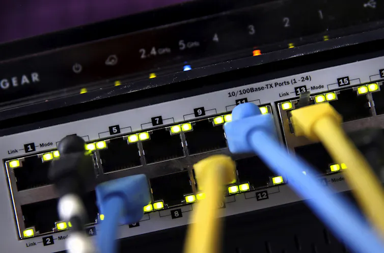 A router and internet switch.