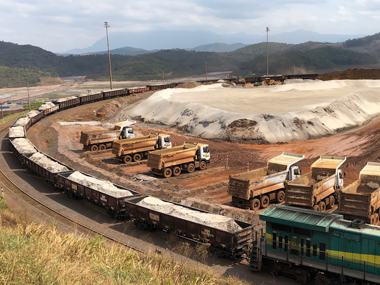 pile of sand at a mine site