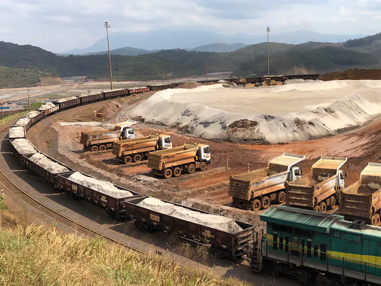 pile of sand at a mine site