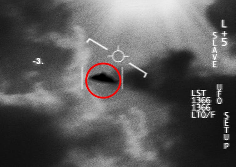 Imagem de satélite de um OVNI.