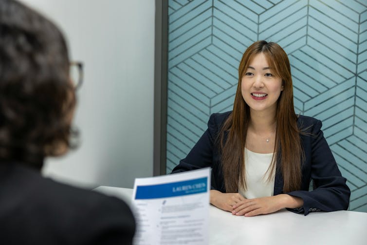 A person in an interview.