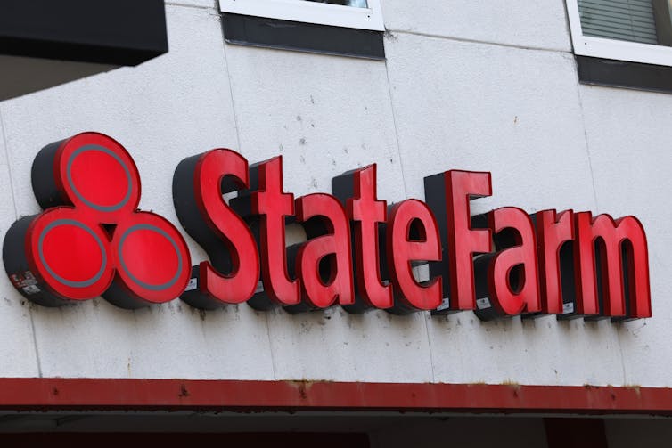 Signage at a State Farm Insurance office