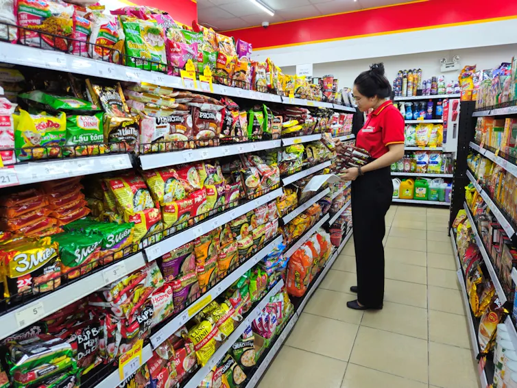 Women in supermarket in Vietnam