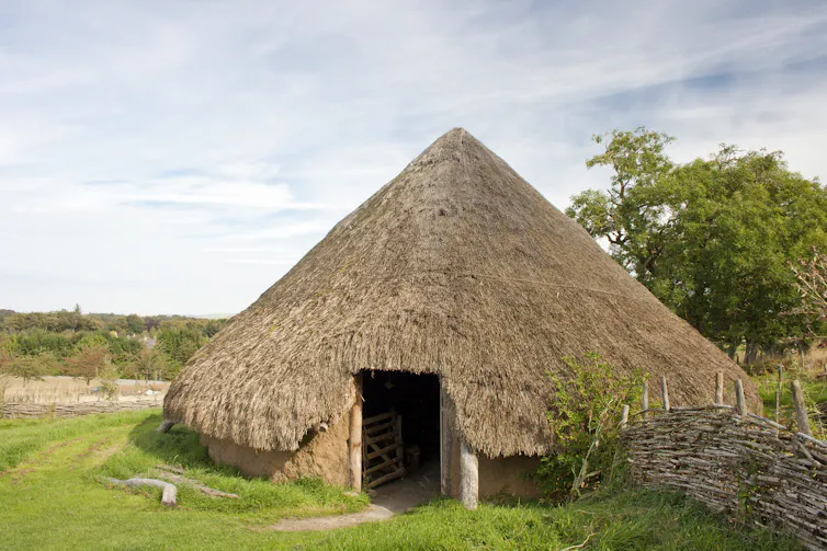 Reconstruction of an Iron Age roundhouse.
