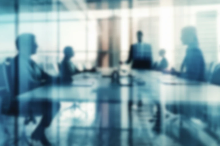 Business people in the office, blurred image