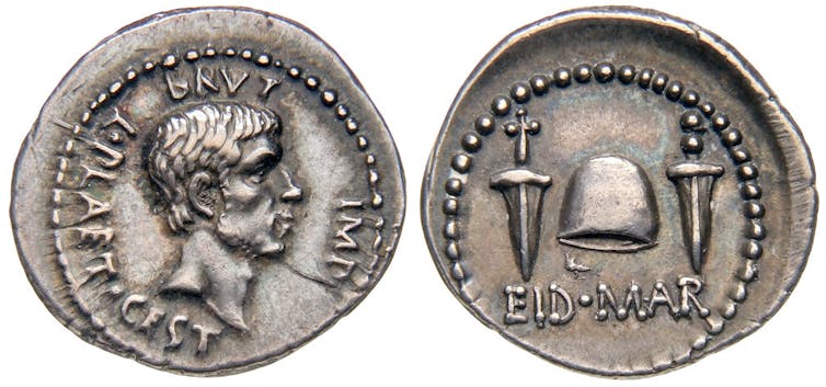 Two sides of a silver coin.