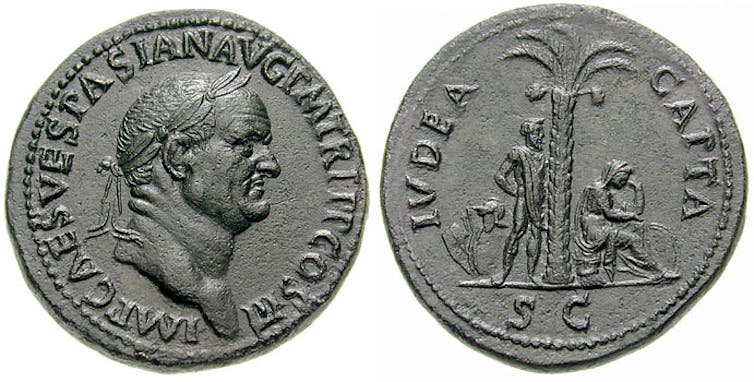 Two sides of a silver coin.