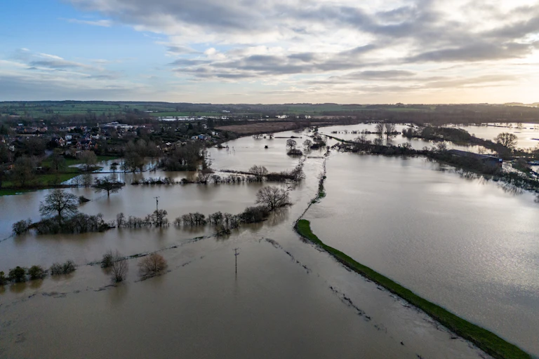 flooded rural landscape