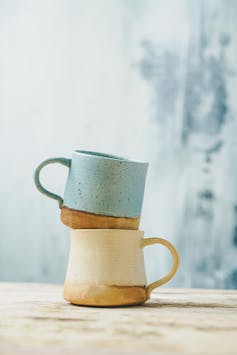 Two handmade mugs