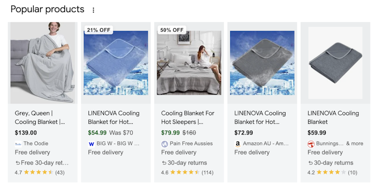 Cooling blankets for sale