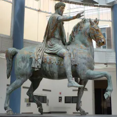 Estatua ecuestre de Marco Aurelio conservada en los Museos Capitolinos.