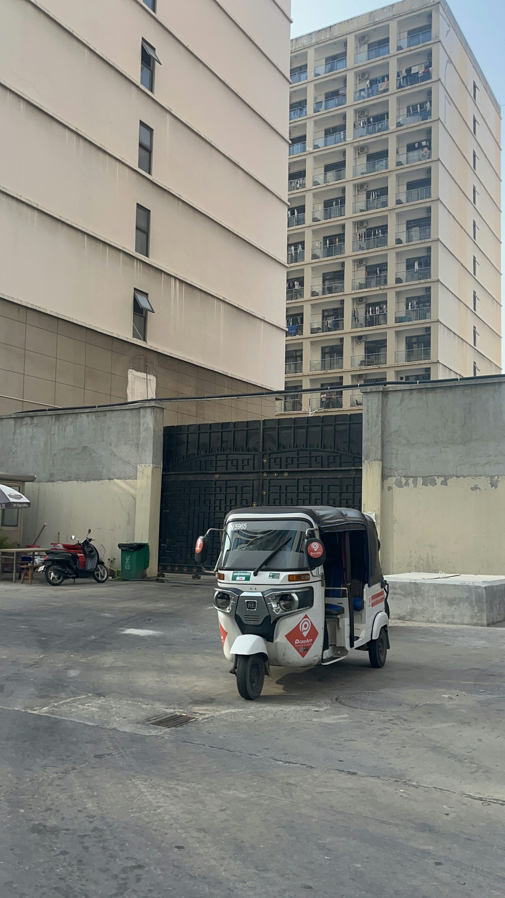 A gate at Jinshui compound, Otres Village, Sihanoukville, Cambodia.