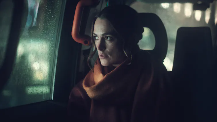 still of keira knightley from netflix show black doves