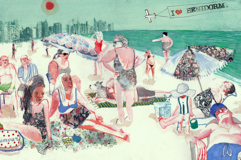 Illustration d'Ana Penyas, plage de Benidorm