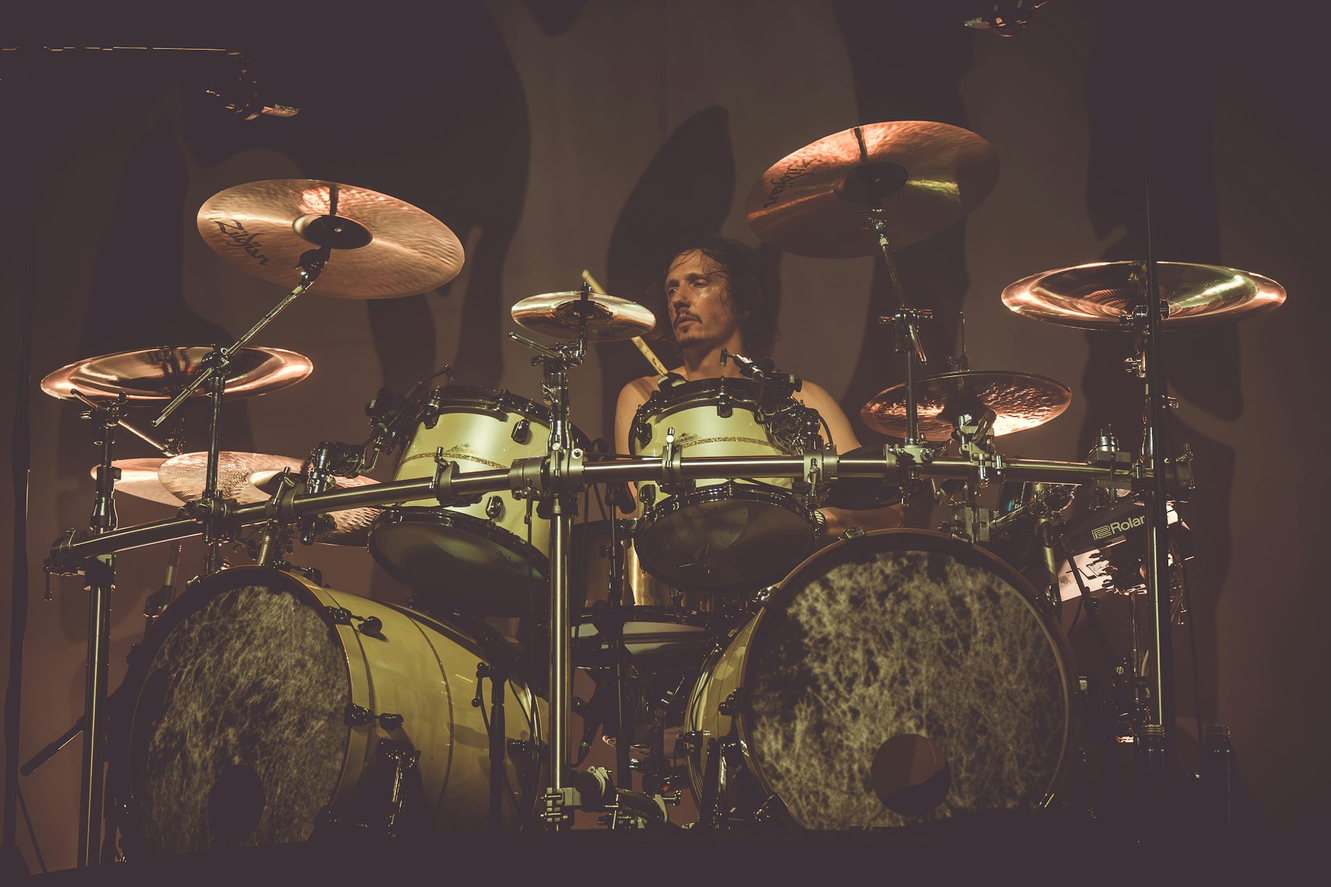 Gojira à l'Ocean Fest, batterie