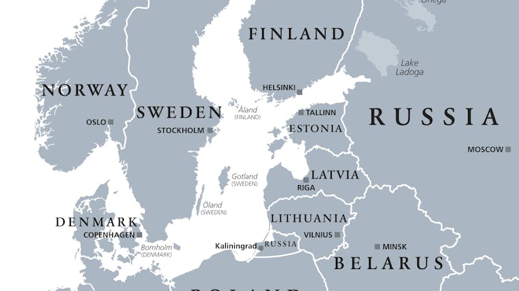 Map of the Baltic Sea.