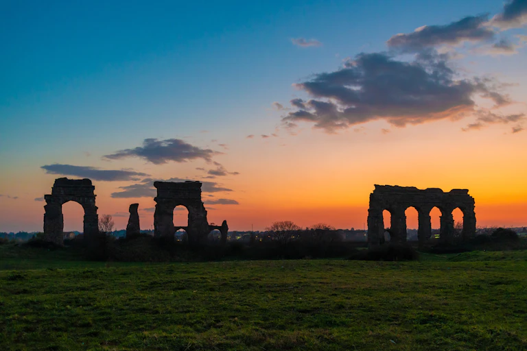 Parque de los acueductos, en Roma.