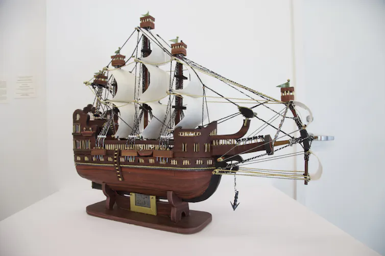 A model sailing boat