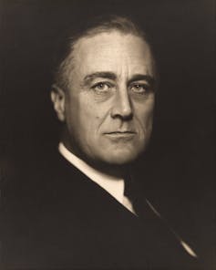 A portrait of US President Franklin Delano Roosevelt