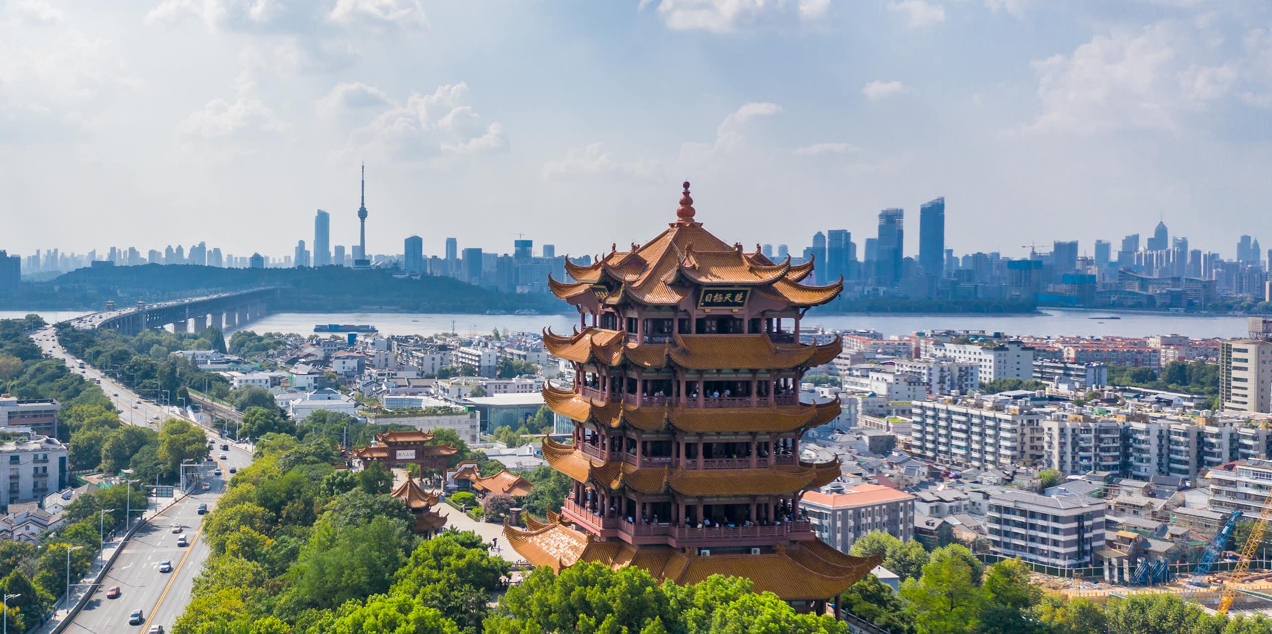 Vue aérienne de la ville de Wuhan.