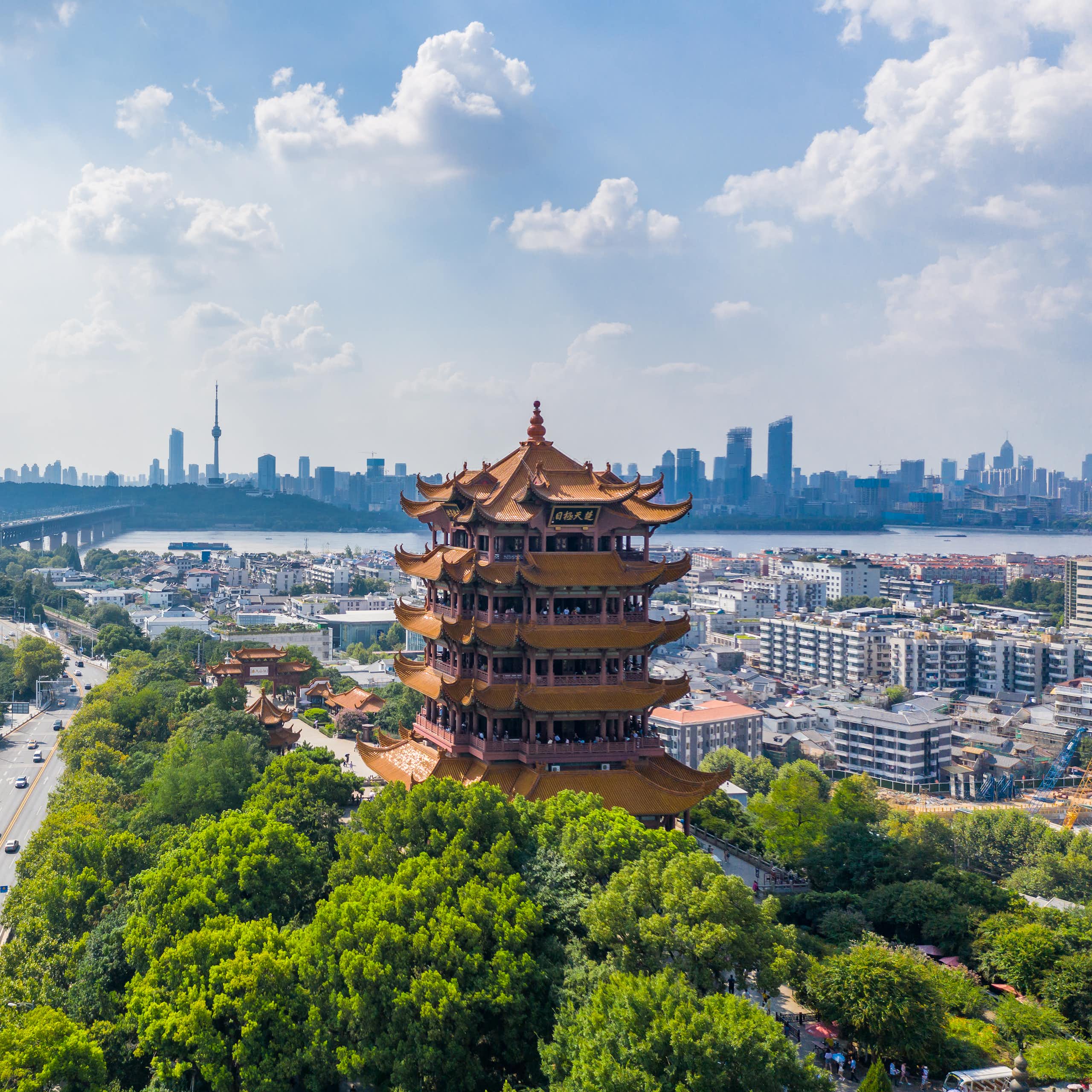 Vue aérienne de la ville de Wuhan.