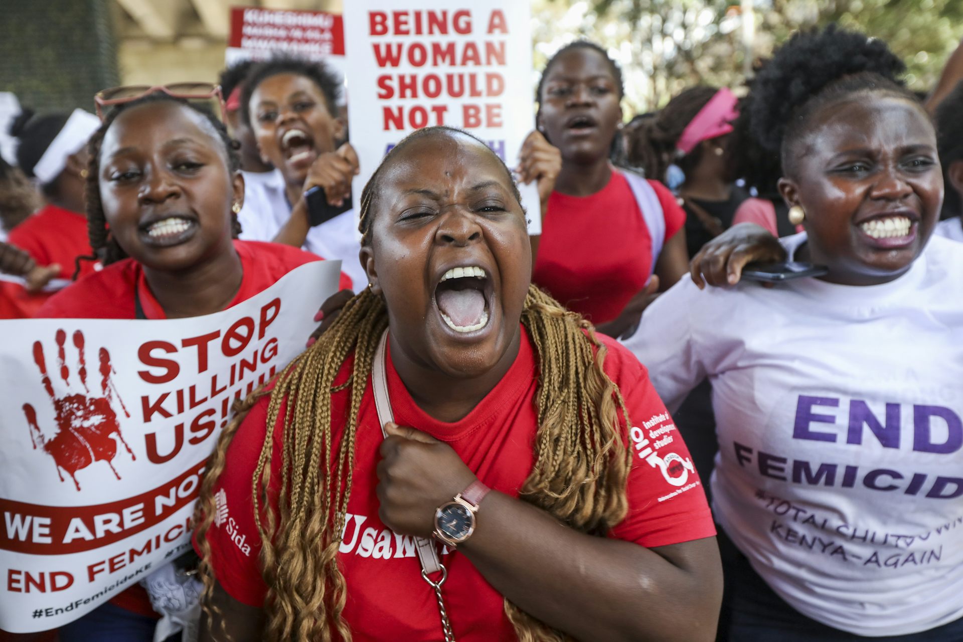 A femicide protest in Kenya.