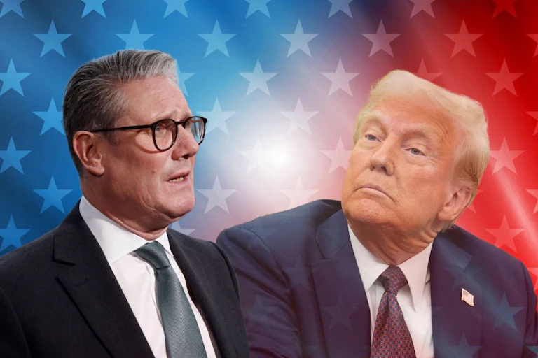 A composite image of Keir Starmer and Donald Trump