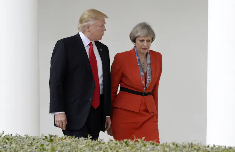 Theresa May and Donald Trump