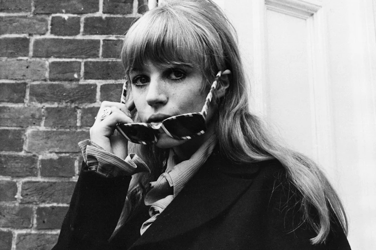 Marianne Faithfull in the 60s.