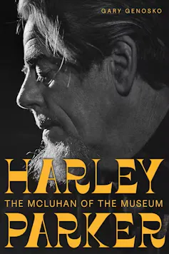 Book cover showing a man's face in profile with 60s style writing.