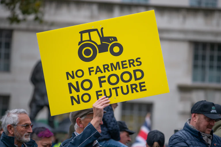 farmers on a protest in london