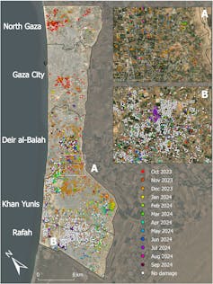 annotated map of Gaza