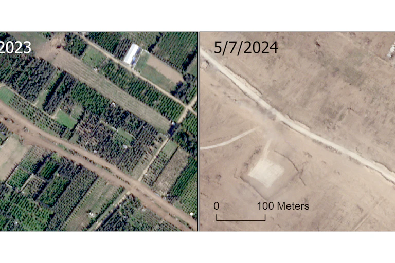 before and after satellite images