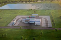 An artist's impression of a new hydrogen hub at Quayside terminal in Townsville. Hydrogen projects will be eligible for tax breaks.