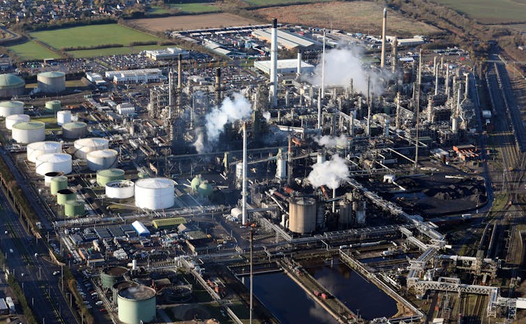 large industrial facility seen from above